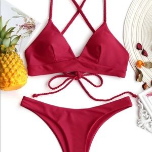 Red Bikini Top and Bottom